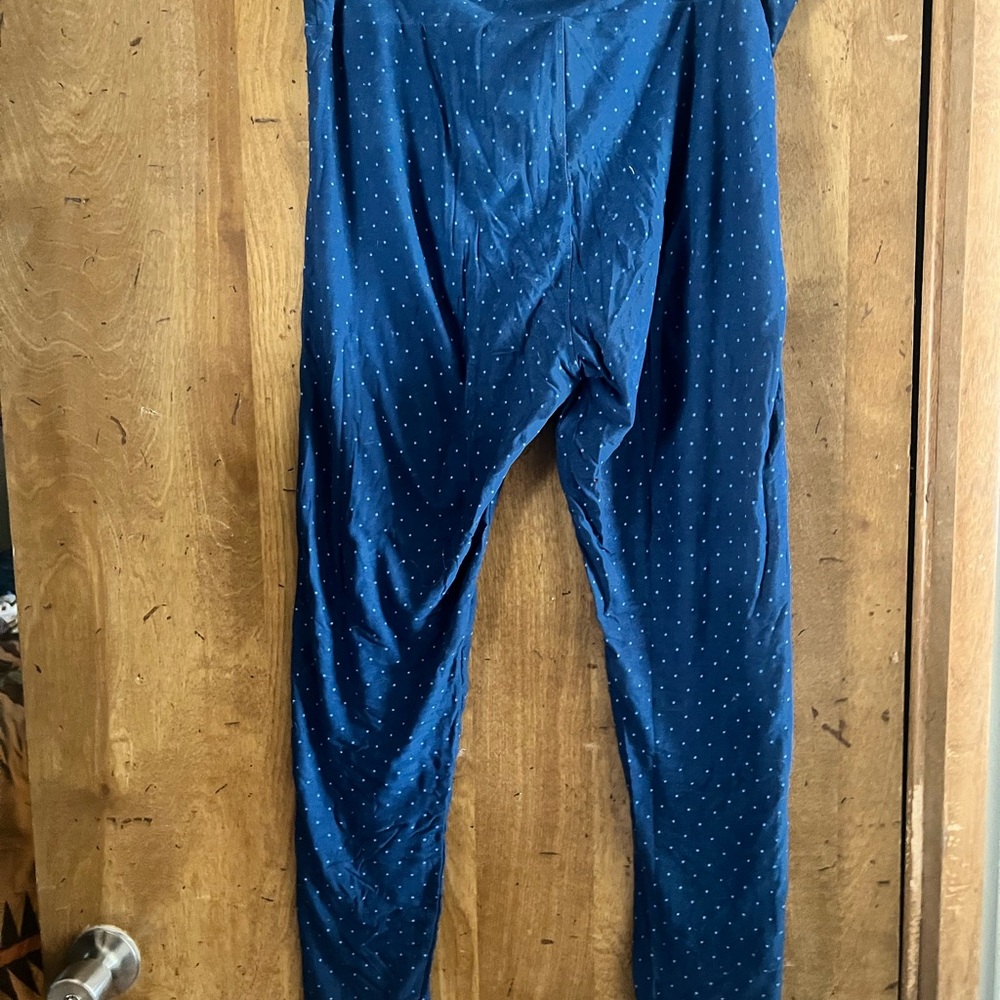 LuLaRoe Blue Polka Dot Leggings